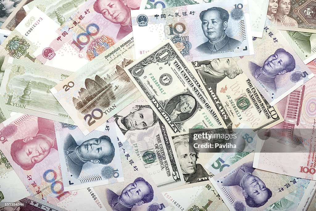 USA and Chinese Banknotes