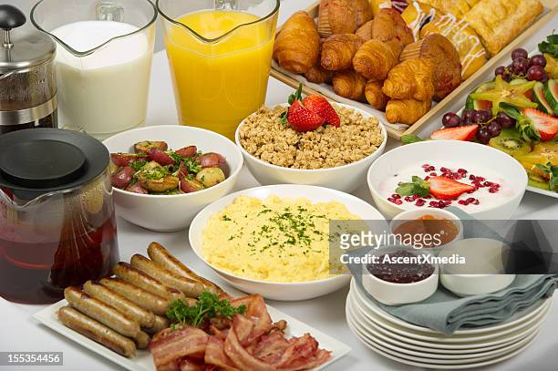 breakfast buffet - breakfast buffet stock pictures, royalty-free photos & images
