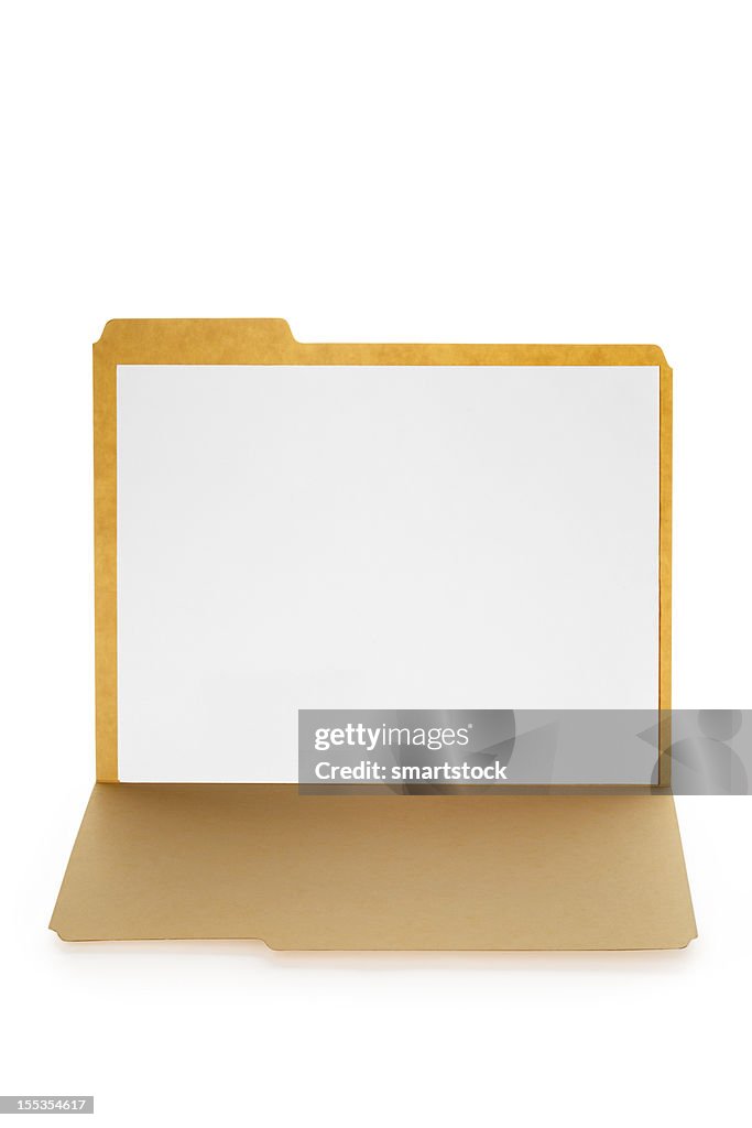 Open File Paper Image Open File Folder With Blank Paper Inside High-Res Stock Photo - Getty ...