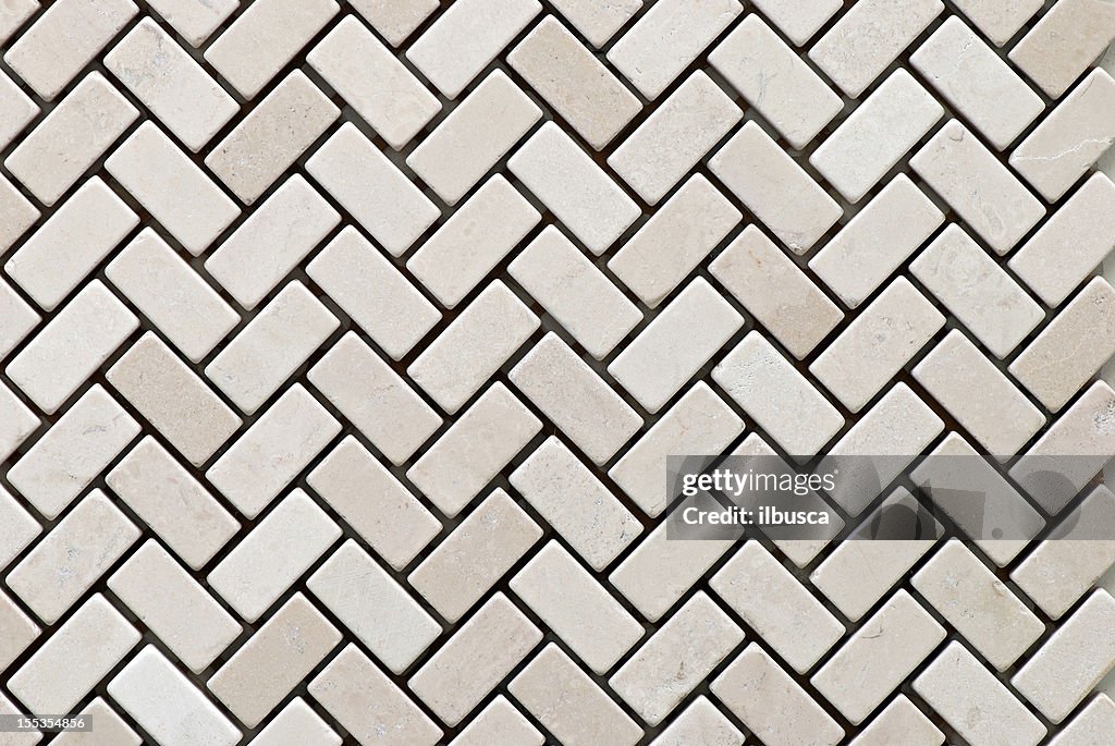 Fliesen Materialien: white stone mosaic