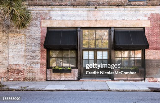 Colonial Storefront with awnings Colonial Storefront with awnings