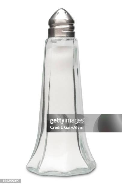 salt shaker with clipping path - salt shaker stock pictures, royalty-free photos & images