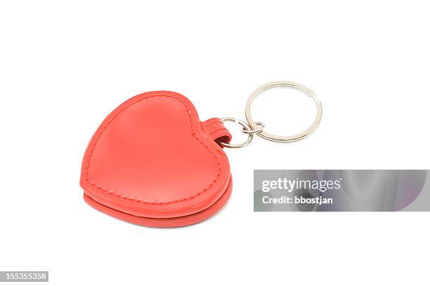 red heart - key ring stock pictures, royalty-free photos & images