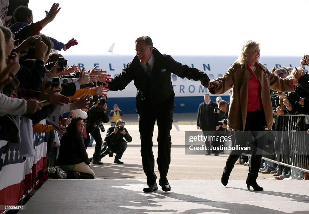 Mitt Romney Campaigns Across The Country Four Days Before The Election