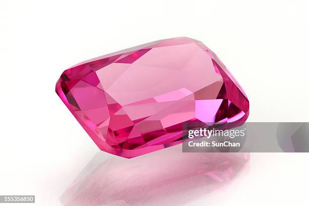 a large pink tourmaline or spinel gem - tourmaline gem stock pictures, royalty-free photos & images