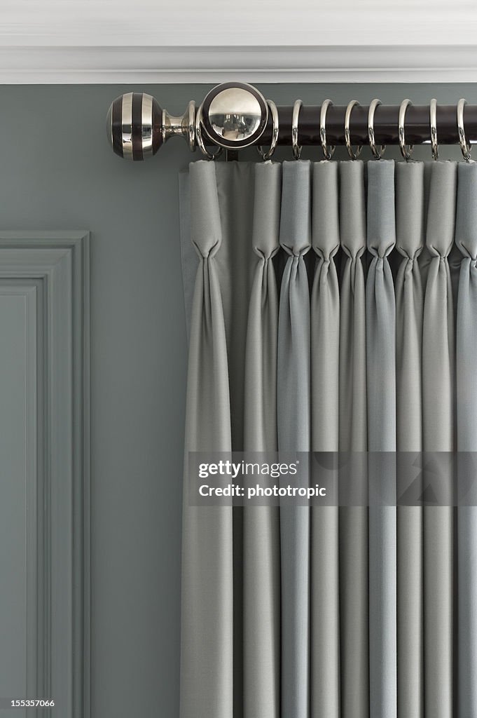 Exquisite grey-green curtains