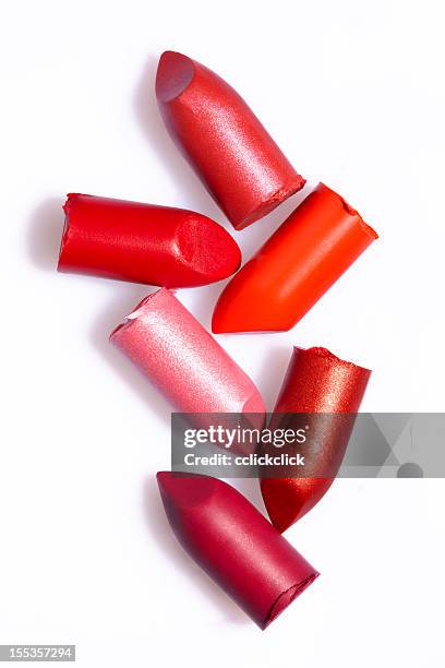 lipsticks - lipstick smudge stock pictures, royalty-free photos & images