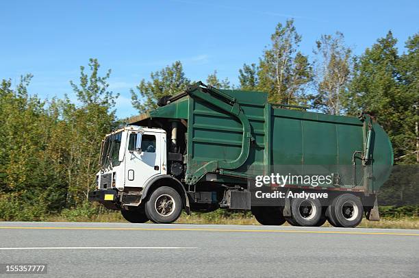 garbage truck - garbage truck stock pictures, royalty-free photos & images