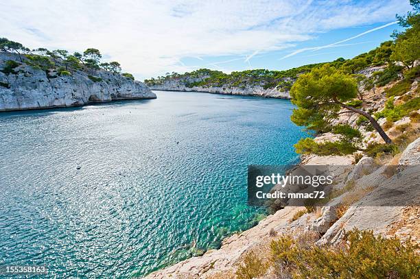 creeks - calanques stock pictures, royalty-free photos & images