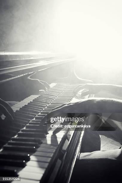 piano player - jazz piano stock pictures, royalty-free photos & images