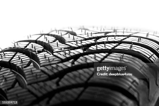 new car tire profile on white background - new features stock pictures, royalty-free photos & images