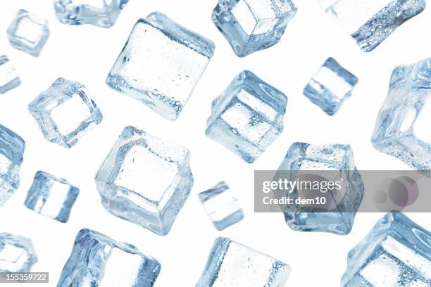 ice cube falling on the sky - ice cube stock pictures, royalty-free photos & images