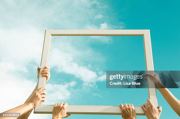 cloud computing concept - open window frame stock pictures, royalty-free photos & images