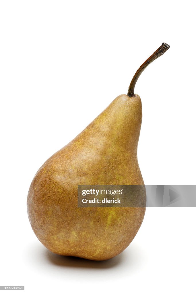 Asian Pear Ripe Golden Ripe Asian Pear With A White Background High-Res Stock Photo ...