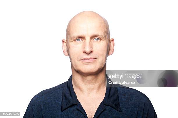 porträt eines mannes - balding stock-fotos und bilder
