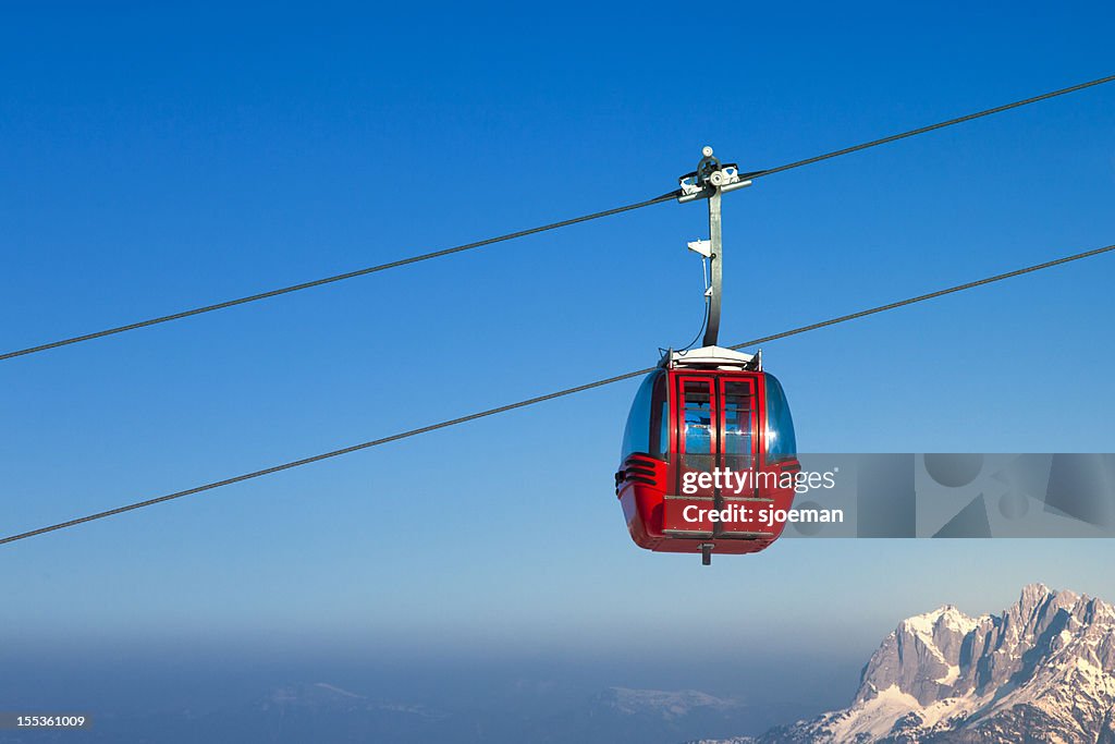 Ski lift in European Alps