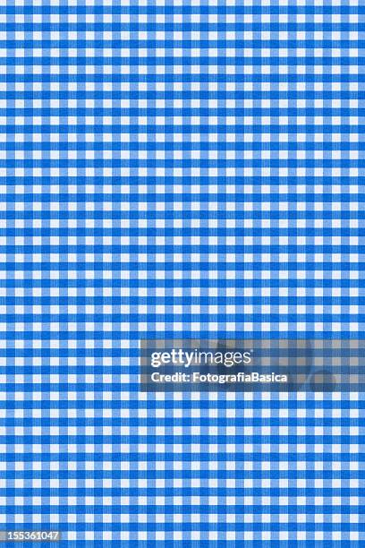 checkered cloth pattern - blue tablecloth stockfoto's en -beelden