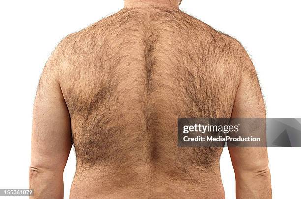 hairy back - fat hairy men stock pictures, royalty-free photos & images