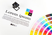 A cmyk color guide and paper template