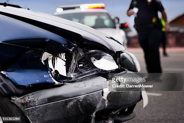 car accident - police van stock pictures, royalty-free photos & images