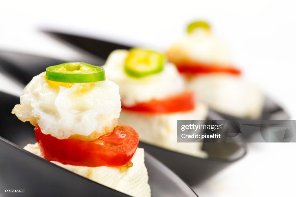 Cheese and vegetables appetizers
