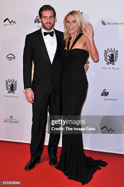 Tomaso Trussardi and Michelle Hunziker attend the Gala of Bern in her honour celebrating 50 years of the James Bond films held at the Zentrum Paul...