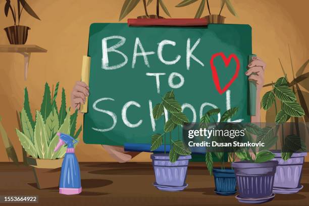 soon we''ll be back to school - first day stock illustrations