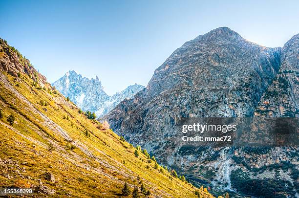 beautiful mountain landscape hdr - ecrin national park stock pictures, royalty-free photos & images