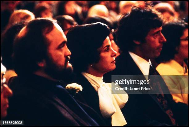 Among others, American politician Dianne Feinstein and her partner Richard C Blum in Temple Emanu-El for a memorial service , San Francisco,...