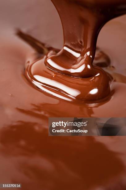 chocolate - nagerecht-garnering stockfoto's en -beelden