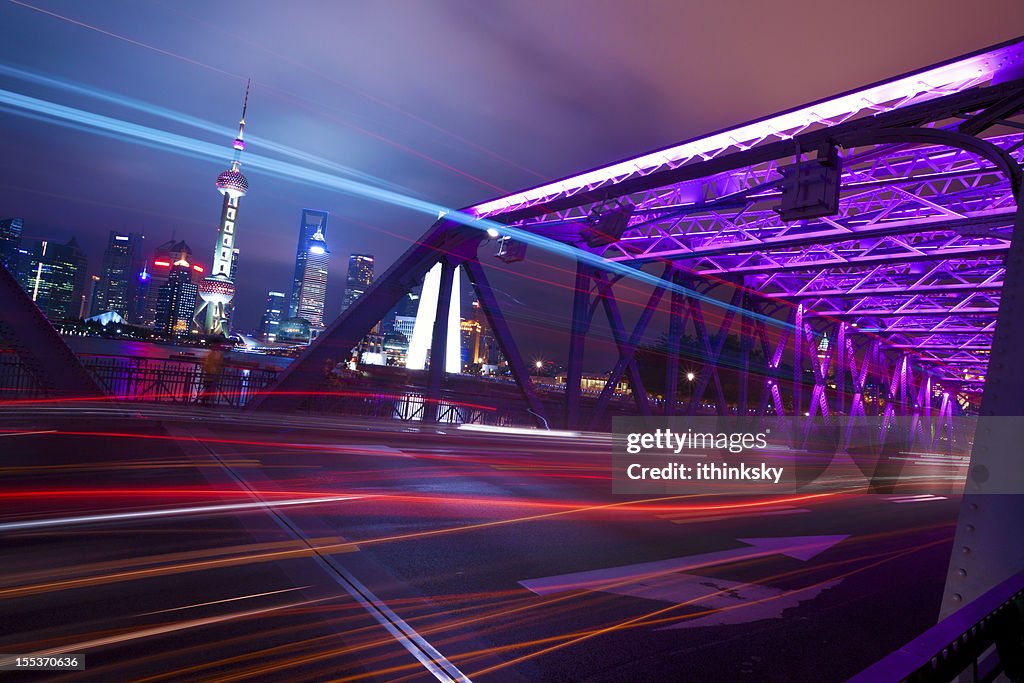 Night cityscape of shanghai