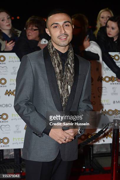 Adam Deacon attends the 2012 MOBO awards at Echo Arena on November 3, 2012 in Liverpool, England.