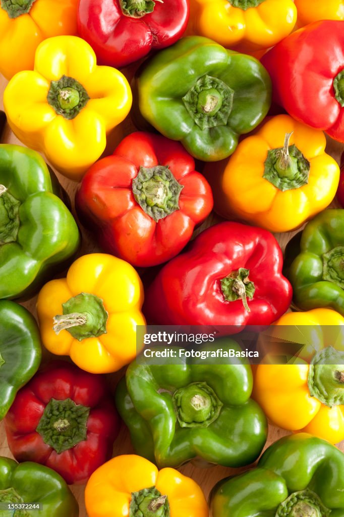 Poivrons en arrière-plan