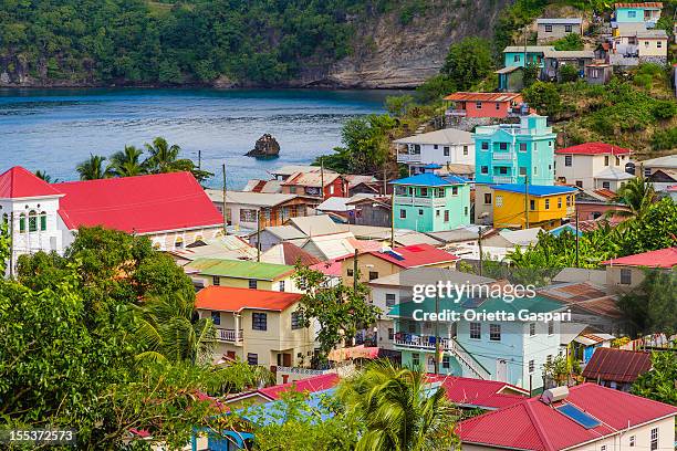 canaries, saint lucia - antilles stockfoto's en -beelden