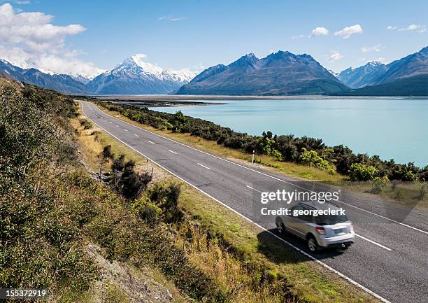 nuova zelanda avventura - highway road foto e immagini stock