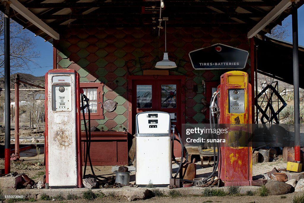 Antique gas station