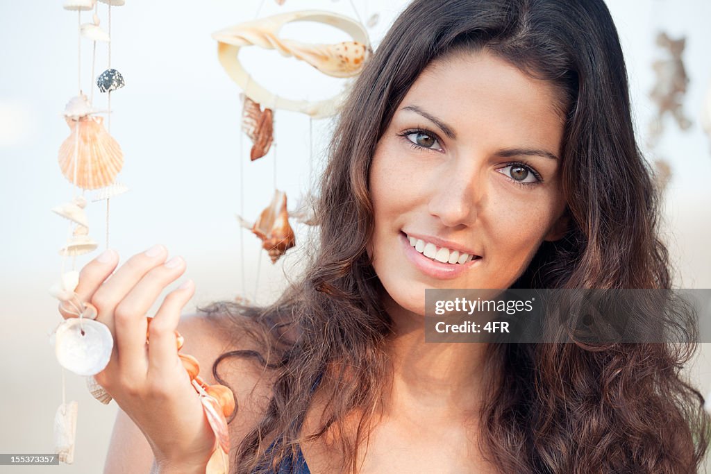 Beach Beauty Portrait with Seashells (XXXL)