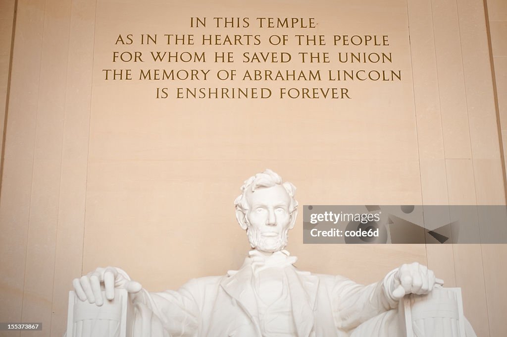 Abraham Lincoln statue an seinem Memorial, Washington, DC