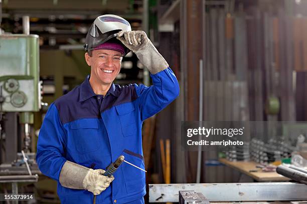 friendly welder - welder stock pictures, royalty-free photos & images