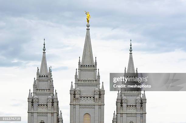 salt lake city temple - mormon stock pictures, royalty-free photos & images