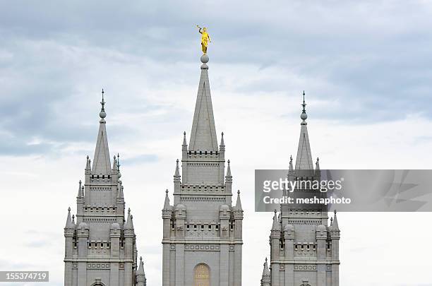 templo de salt lake city - mormonism imagens e fotografias de stock