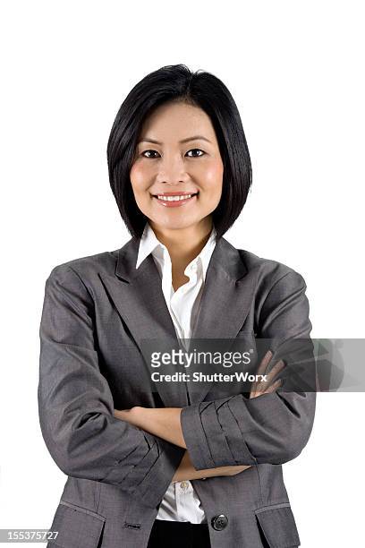 コンテンポラリーなアジアのビジネスウーマン - 若い女性 日本人 顔 ストックフォトと画像