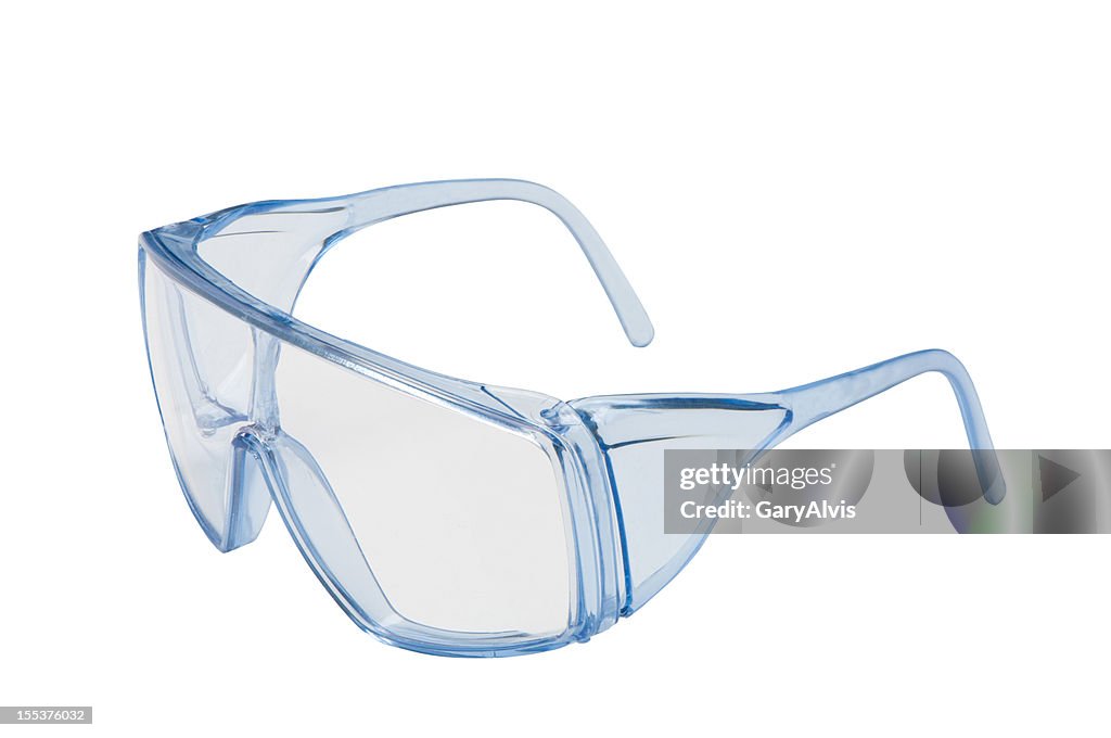 Safety glasses with clipping path