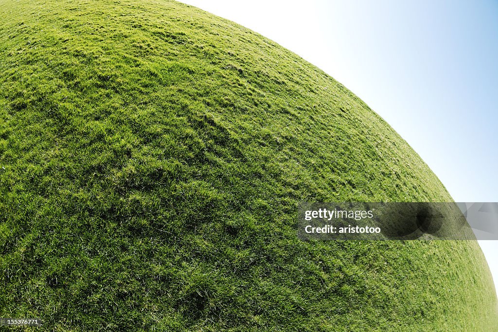 Planet Erde. Kugel Gras Hintergrund