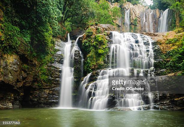 nauyuca waterfall in costa rica - costa rica stock pictures, royalty-free photos & images