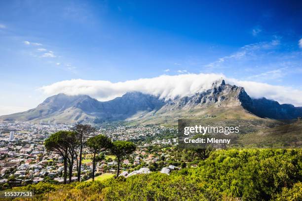 africa cape town city and table mountains - table mountain stock pictures, royalty-free photos & images