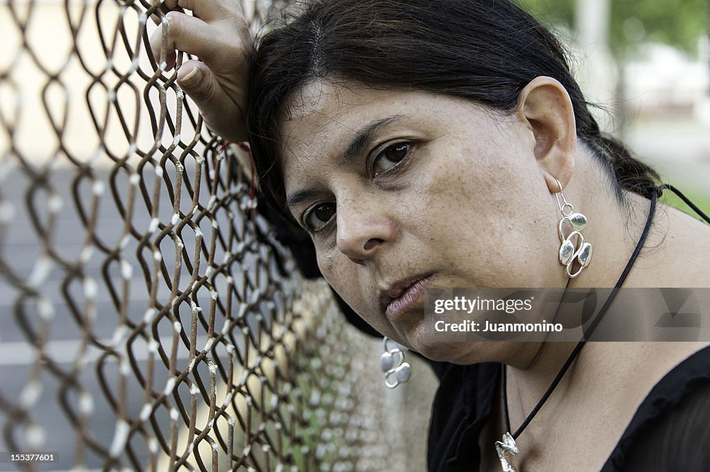 Concerned mature woman