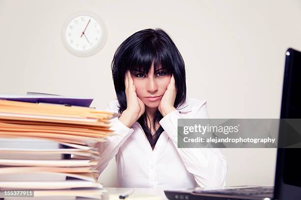 frustrated businesswoman - printer frustration stock pictures, royalty-free photos & images