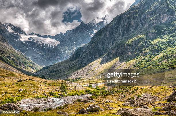 beautiful mountain landscape hdr - ecrin national park stock pictures, royalty-free photos & images