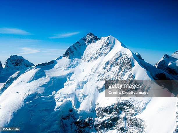 glacier piz bernina - 4050 mt. - piz bernina stock pictures, royalty-free photos & images